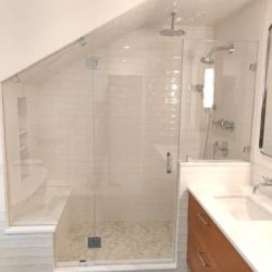 Custom Shower glass installation picture