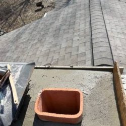 Stucco, chimney, stone, concrete, foundation (Stillwater) picture